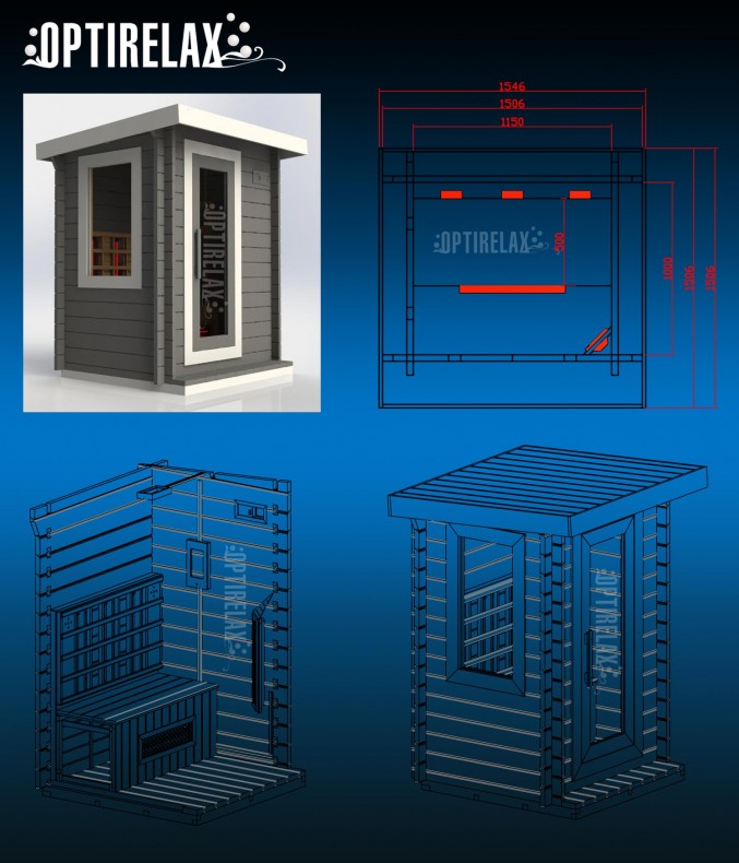 Garten Infrarotsauna AI150 OPTIRELAX®